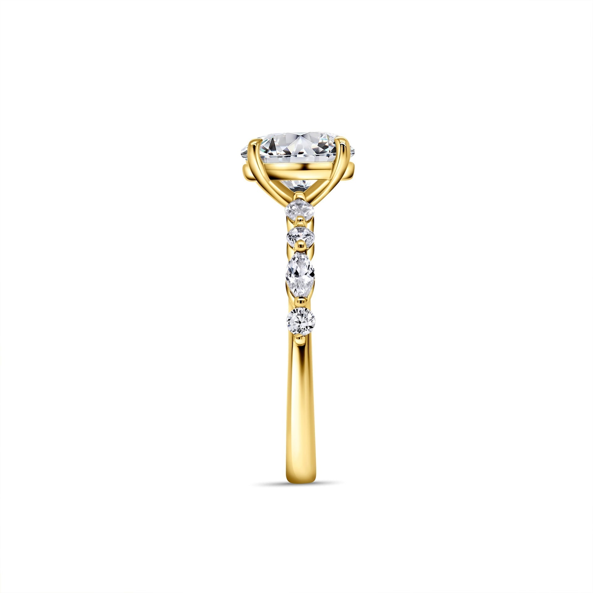 Stunning 1.5 CT  Oval Moissanite Engagement Ring in Pave Design 3