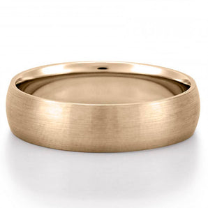 Classic Matte Finish Wedding Band for Men's in Solid Gold