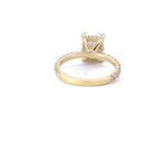 Stunning 3.0 CT Cushion Moissanite Engagement Ring with Hidden Halo & Pave Design 5