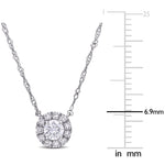 Round Cut Cubic Zirconia in 925 Sterling Silver Necklace 3
