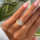 Stunning 1.5 CT Oval Moissanite Engagement Ring in Pave and Halo Design 7