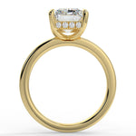 Stunning 2.45 CT Radiant Moissanite Engagement Ring with Hidden Halo Design 3