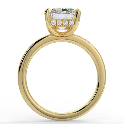 Stunning 2.45 CT Radiant Moissanite Engagement Ring with Hidden Halo Design 3