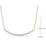 Round Cut Cubic Zirconia in 925 Sterling Silver Necklace 9