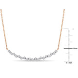 Round Cut Cubic Zirconia in 925 Sterling Silver Necklace 9