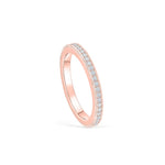 Stunning 0.4 TCW Round Moissanite Stones Emma Channels Wedding Band 2