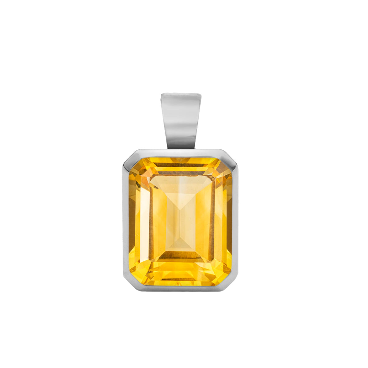 4.0 CT Emerald Citrine Lab Made Diamond-November Birthstone Necklace 5