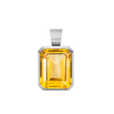 4.0 CT Emerald Citrine Lab Made Diamond-November Birthstone Necklace 5