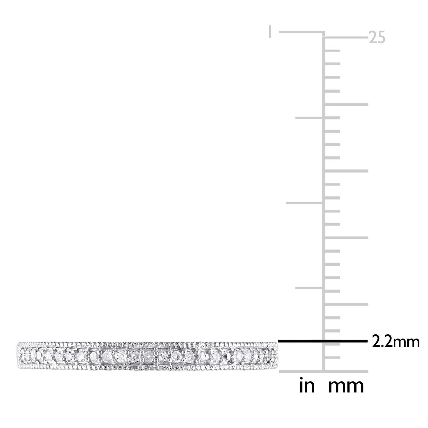 Round Cut Cubic Zirconia in 925 Sterling Silver Wedding Bands 6