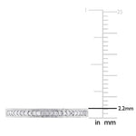 Round Cut Cubic Zirconia in 925 Sterling Silver Wedding Bands 6