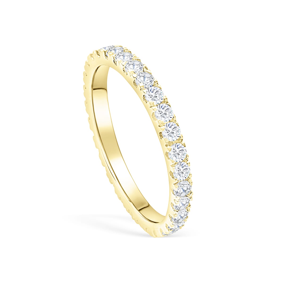 Stunning 0.3 TCW Round Moissanite Stones with Full Eternity Wedding Band 2