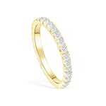 Stunning 0.3 TCW Round Moissanite Stones with Full Eternity Wedding Band 2