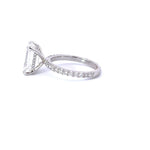 Stunning 3.0 CT Emerald Moissanite Engagement Ring with Hidden Halo Pave Design 4