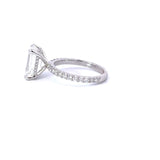 Stunning 3.0 CT Emerald Moissanite Engagement Ring with Hidden Halo Pave Design 4