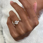Stunning 1.0 CT Oval Moissanite Engagement Ring with Three Stone Design 8