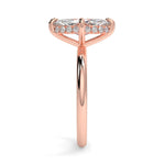Stunning 1.05 CT Marquise Moissanite Engagement Ring with Hidden Halo Design 9