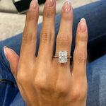 Classic 4.0 CT Radiant Moissanite Engagement Ring with Solitaire Design 5
