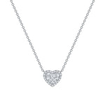 2.0 CT Round & Pear Moissanite Diamond Heart Pendant Necklace in Solid Gold 3