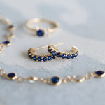 1.08 TCW Round Sapphire Lab Made Diamond- September Birthstone Earrings 6