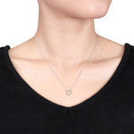 Round Cut Cubic Zirconia in 925 Sterling Silver Necklace 2