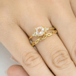 Stunning Crown Leaf Metal Wedding Bands 5