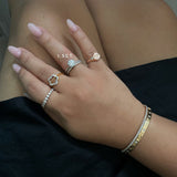 Stunning 1.0 CT Round Moissanite Engagement Ring with Hidden Halo & Pave Design 11
