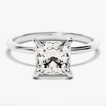 Stunning 1.5 CT Princess Moissanite Engagement Ring with Solitaire Design 4