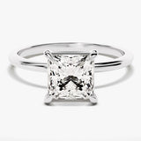 Stunning 1.5 CT Princess Moissanite Engagement Ring with Solitaire Design 4