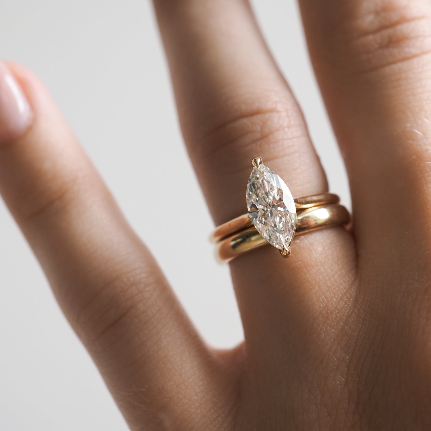 Stunning 1 CT Marquise Moissanite Engagement Ring with Solitaire Design 4