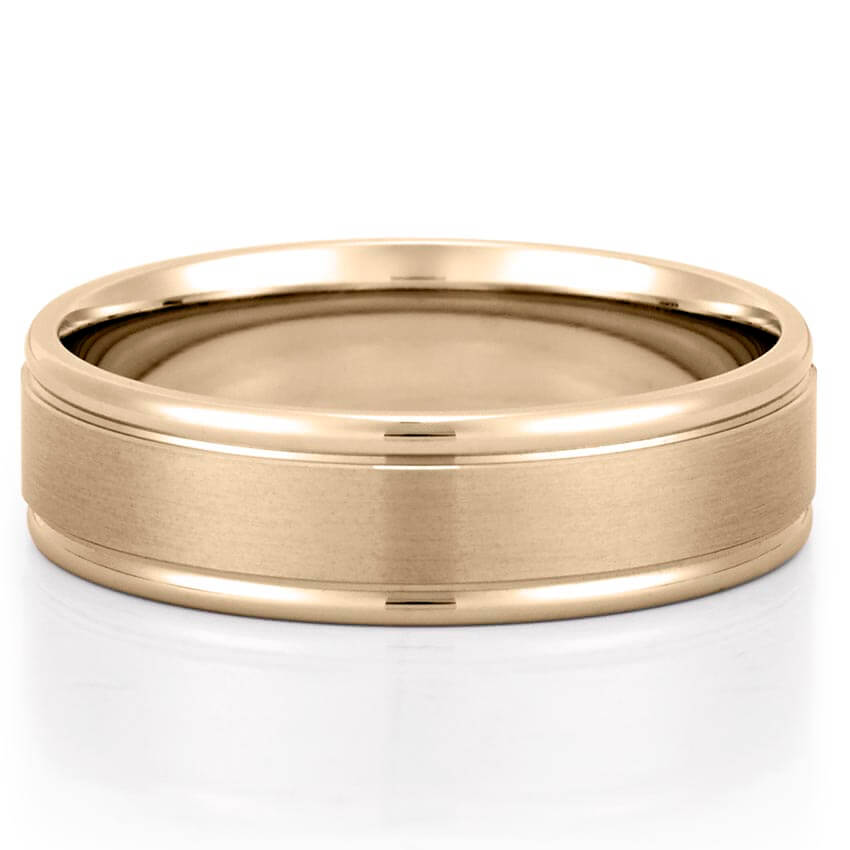 Classic Comfort Fit Wedding Band for Men's in Solid Gold 1