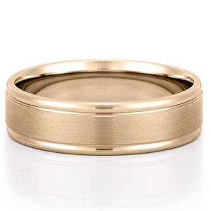 Classic Comfort Fit Wedding Band for Men's in Solid Gold