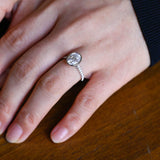 Stunning 1.0 - 2.0 CT Oval Moissanite Engagement Ring with Bezel Design 6