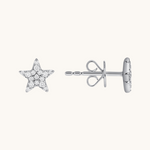 0.30 TCW Round Cut Moissanite Star Shape Stud Earrings in Gold 3