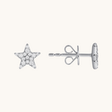 0.30 TCW Round Cut Moissanite Star Shape Stud Earrings in Gold 3