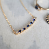 1.32 TCW Round Sapphire Lab Made Diamond- September Birthstone Necklace 6