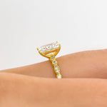 Stunning 1.5 CT Radiant Moissanite Engagement Ring in Pave Design 4