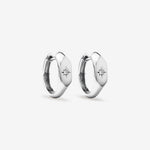 Round Cut Cubic Zirconia in 925 Sterling Silver Earrings 1