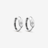 Round Cut Cubic Zirconia in 925 Sterling Silver Earrings 1