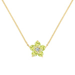 0.08 CT Round Peridot Lab Made Diamond- August Birthstone Necklace 1
