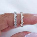 Stunning 0.4 TCW Marquise & Round Moissanite Stones Alternate Wedding Band 2