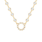 9.36 TCW Round Moonstone Lab Made Diamond-June Birthstone Pendent Necklace 1