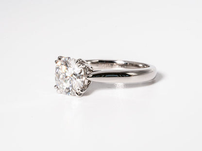 Stunning 2.0 CT Round Moissanite Solitaire Engagement Ring 4