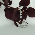 Round Cut Cubic Zirconia in 925 Sterling Silver Earrings 4