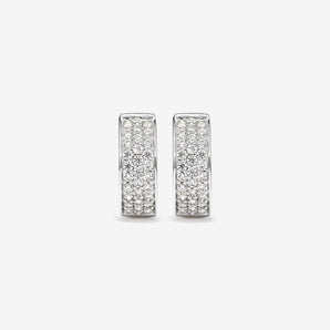 Round Cut Cubic Zirconia in 925 Sterling Silver Earrings