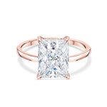 Stunning 3.0 CT Radiant Moissanite Engagement Ring with Hidden Halo Design 1