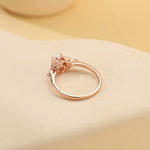 Stunning 2.0 CT Oval Cut Moissanite Engagement Ring with Cluster Design 2