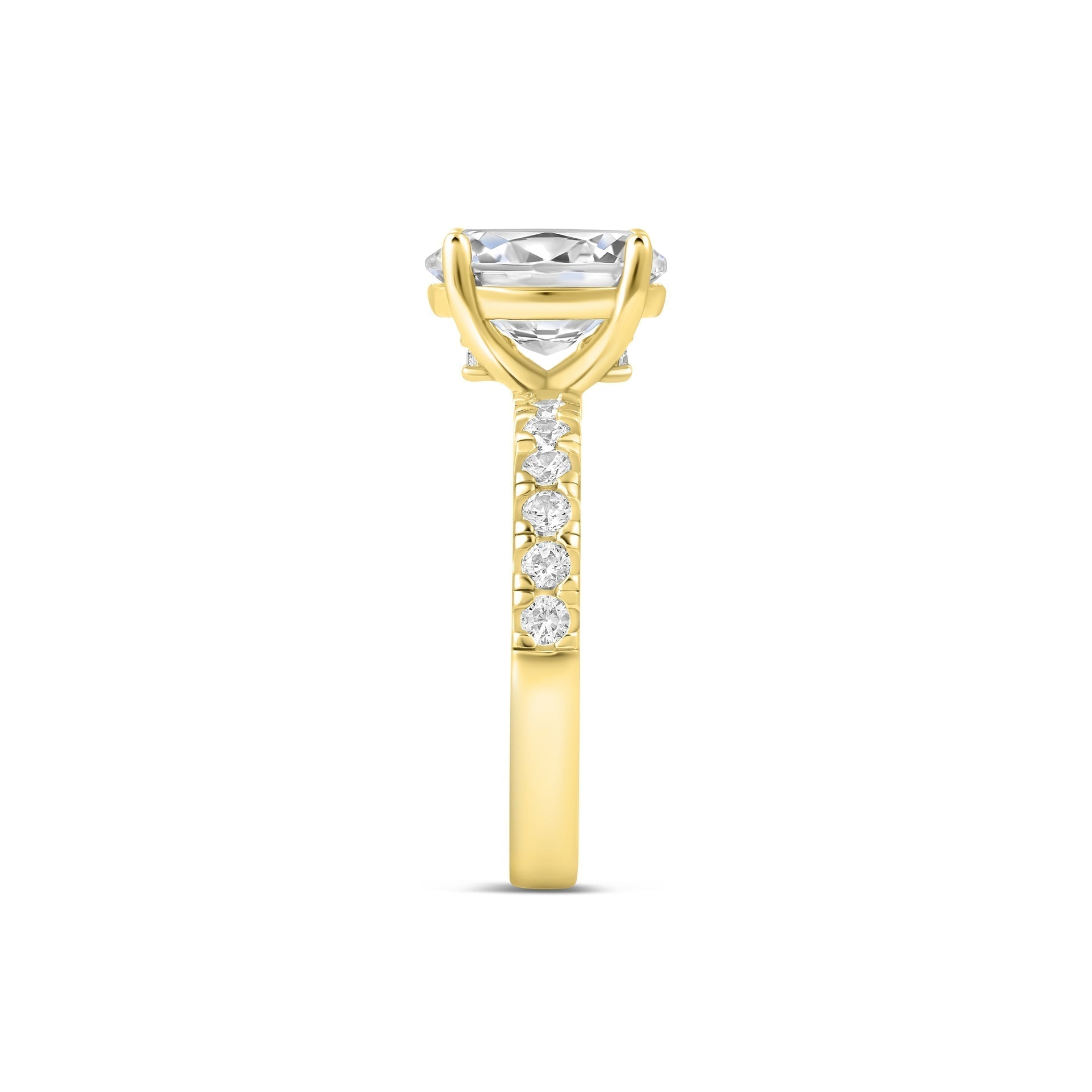 Stunning 3.0 CT Oval Moissanite Engagement Ring with  Pave Design 4