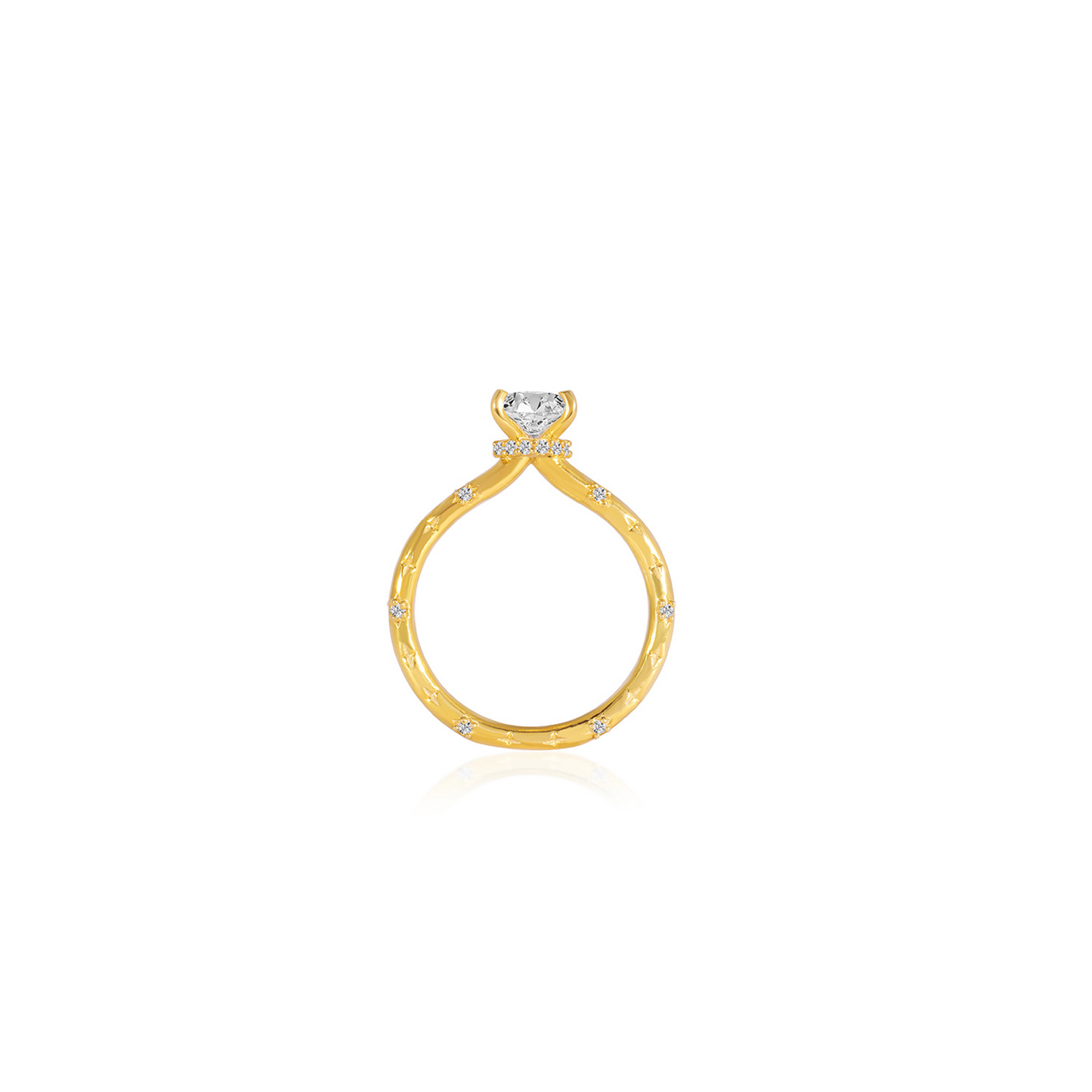 Stunning 1.0 CT Pear Moissanite Engagement Ring with Hidden Halo & Pave Design 2