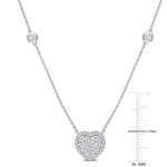 Round Cut Cubic Zirconia in 925 Sterling Silver Necklace 5