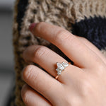 Stunning 1.0 - 2.0 CT Marquise Moissanite Engagement Ring with Cluster Design 2